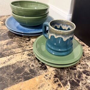 Fiesta Green Ceramic Bowl